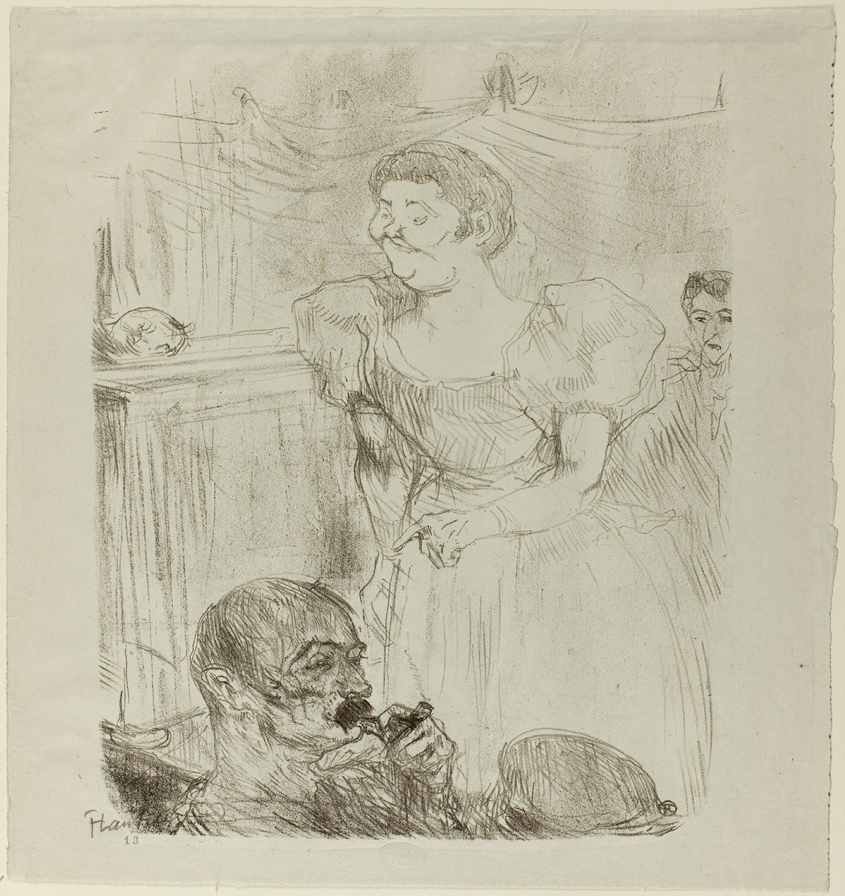 Di ti Fellow, anglický zpěvák v kavárně-koncert od Henri de Toulouse Lautrec