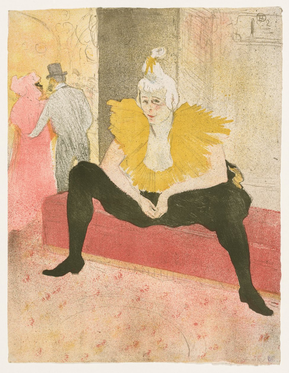 Elles: Sedící klaun, Mlle Cha-u-Ka-o, 1896. od Henri de Toulouse Lautrec