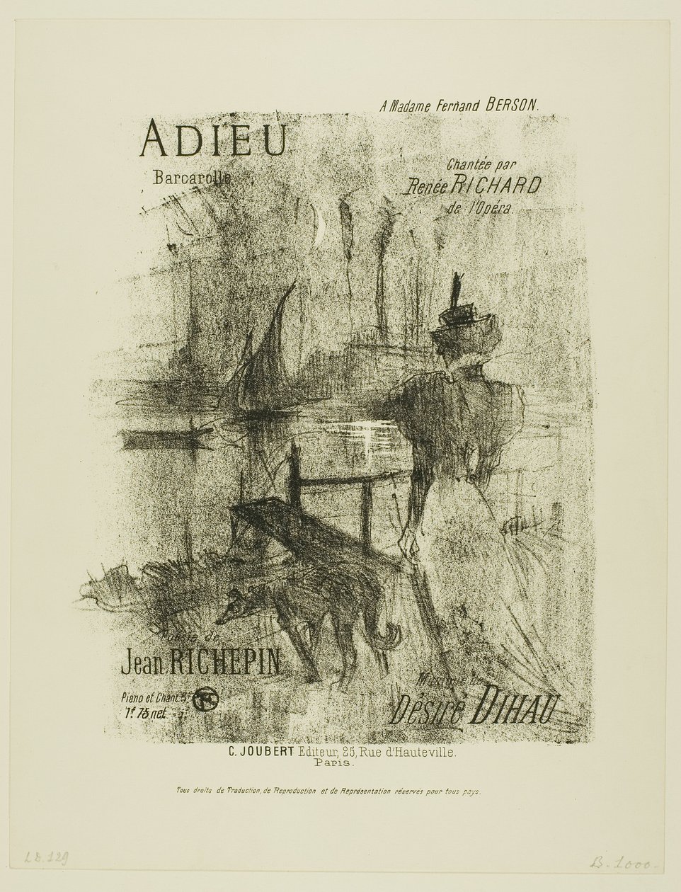 Sbohem, od Mélodies de Désiré Dihau od Henri de Toulouse Lautrec