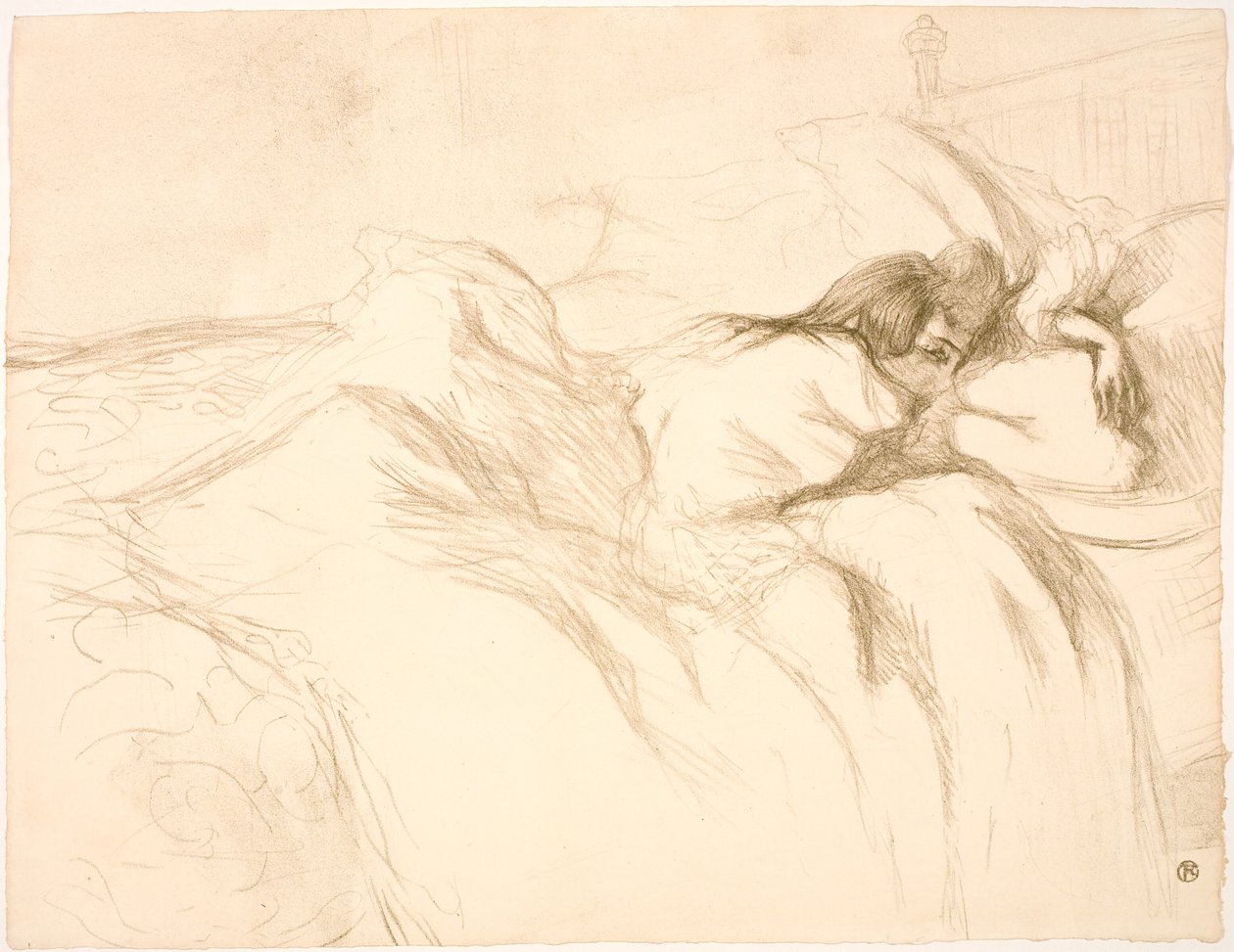 Ležící žena, Budík od Henri de Toulouse Lautrec