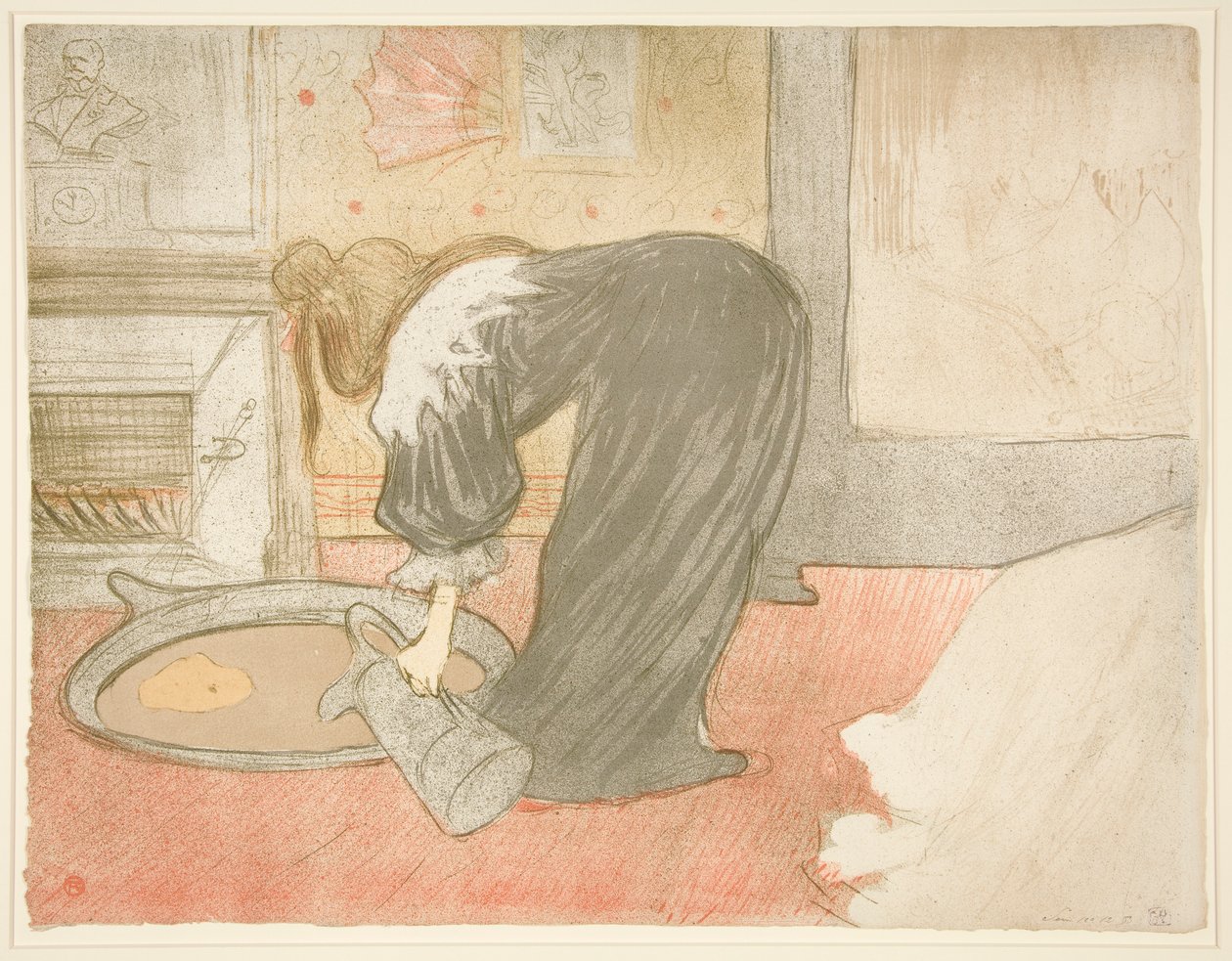 Femme au van (Žena u vany), ze série Elles od Henri de Toulouse Lautrec