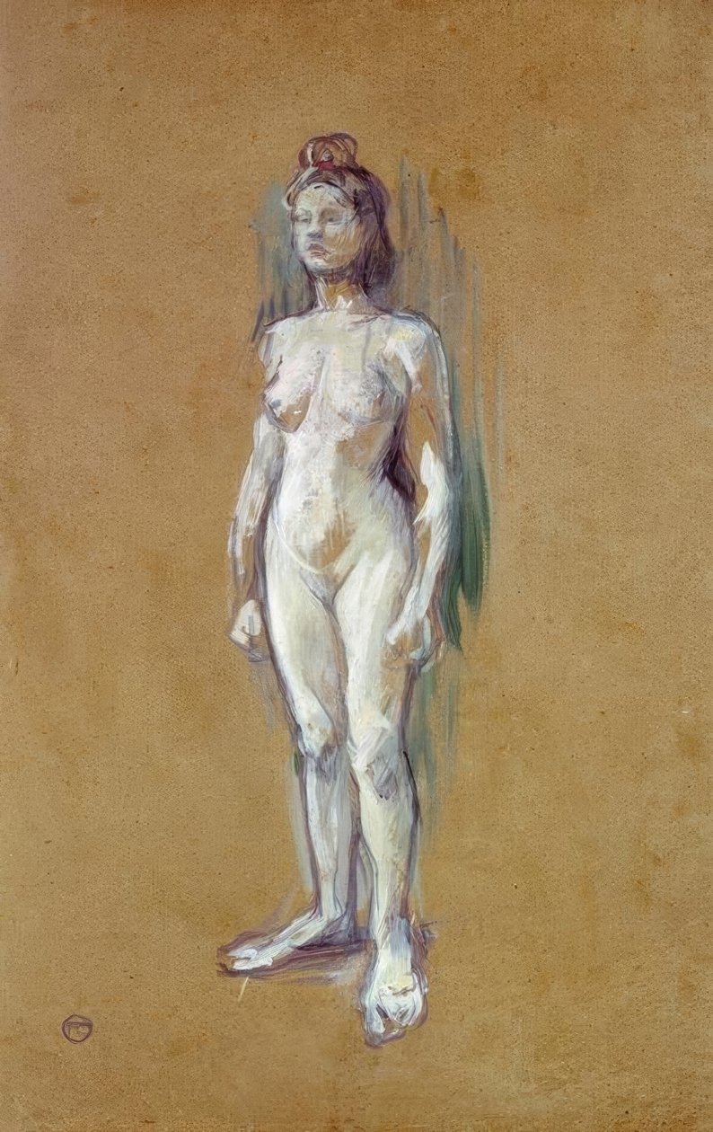 Nahá žena stojící vepředu od Henri de Toulouse Lautrec