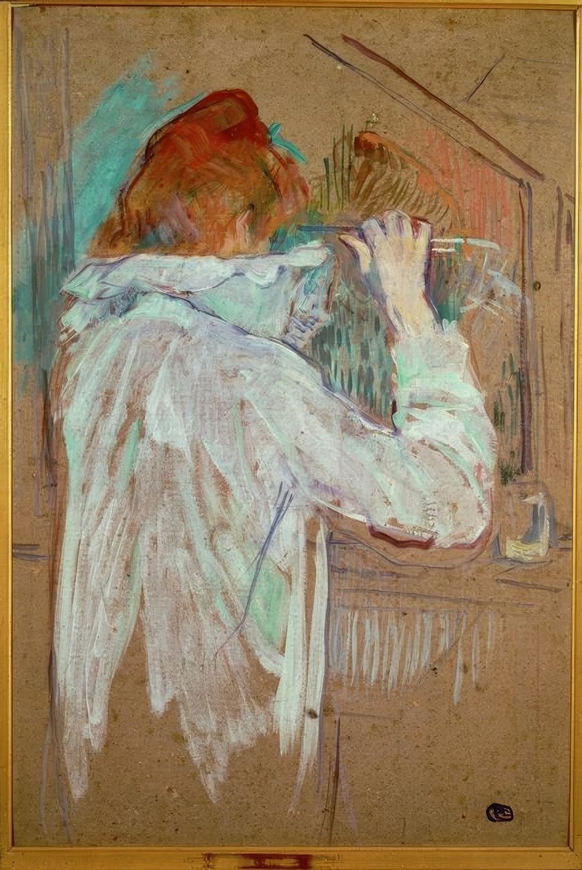 Žena curling od Henri de Toulouse Lautrec