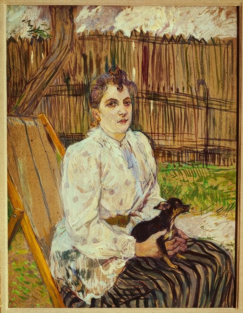 Žena se psem od Henri de Toulouse Lautrec