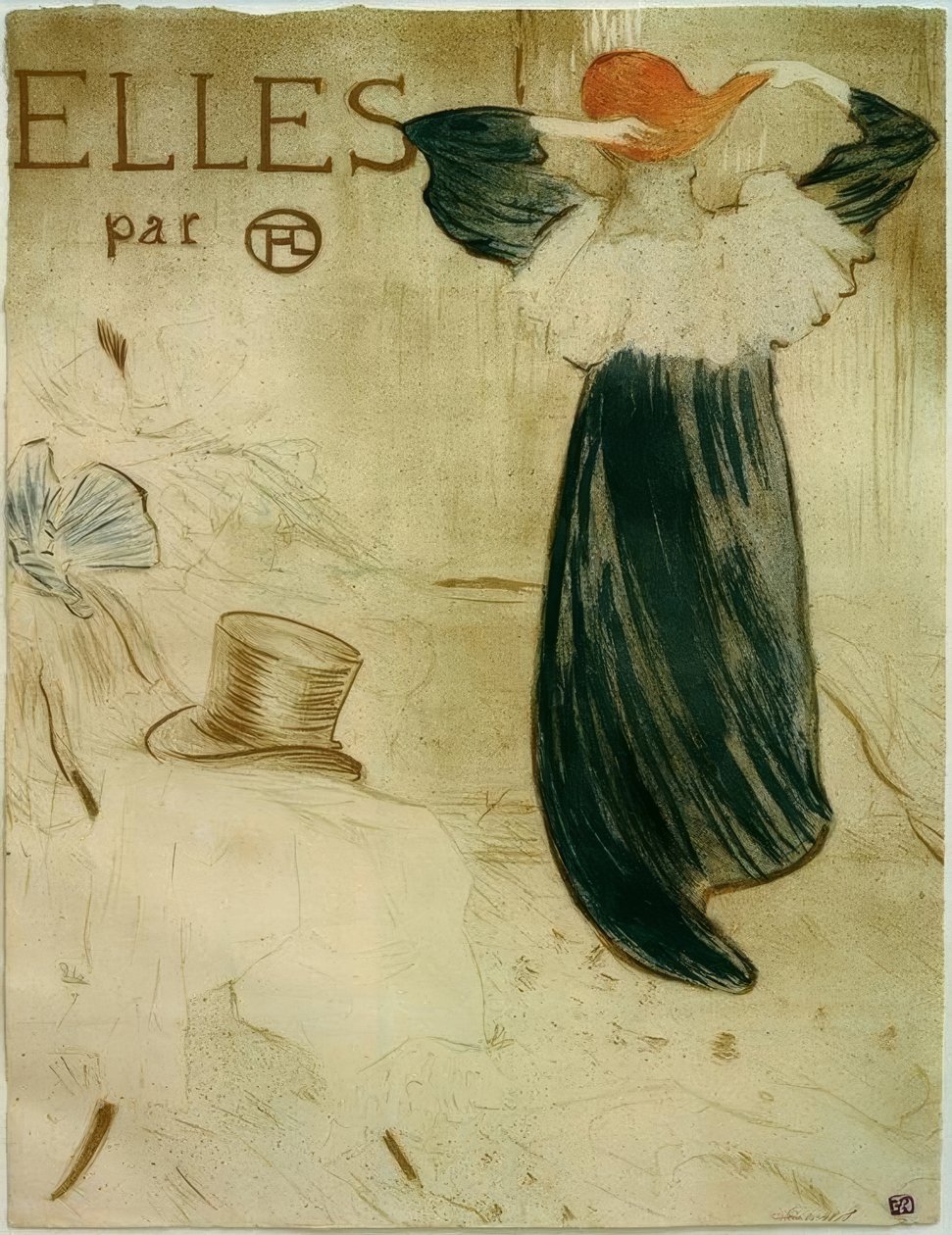 Frontispis pro Elles od Henri de Toulouse Lautrec