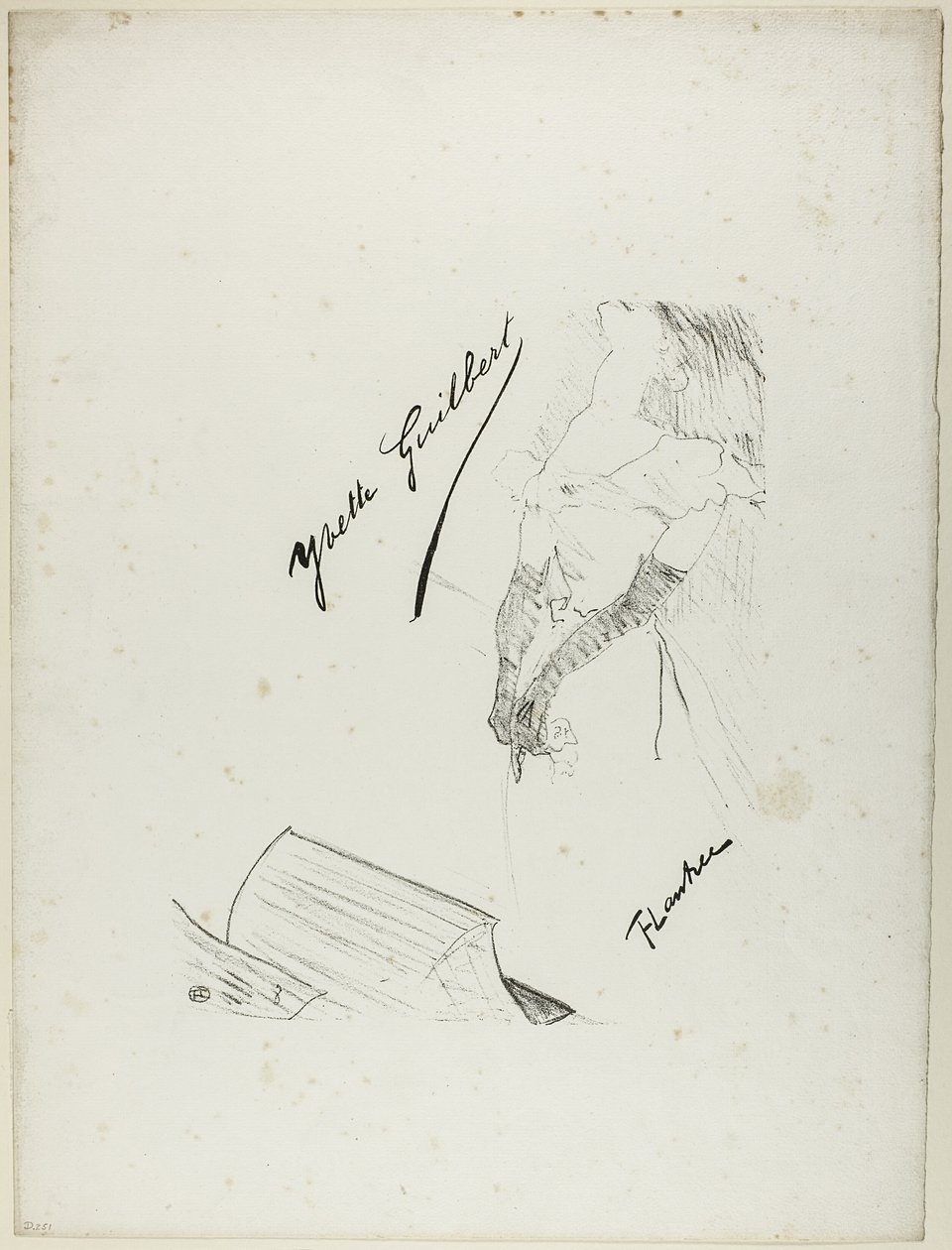 Frontispis pro Yvette Guilbert od Henri de Toulouse Lautrec