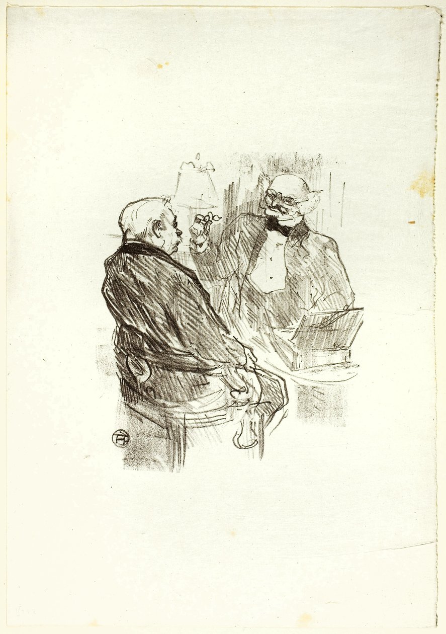 Georges Clemenceau a optomotrista Mayer z Au Pied du Sinaï od Henri de Toulouse Lautrec