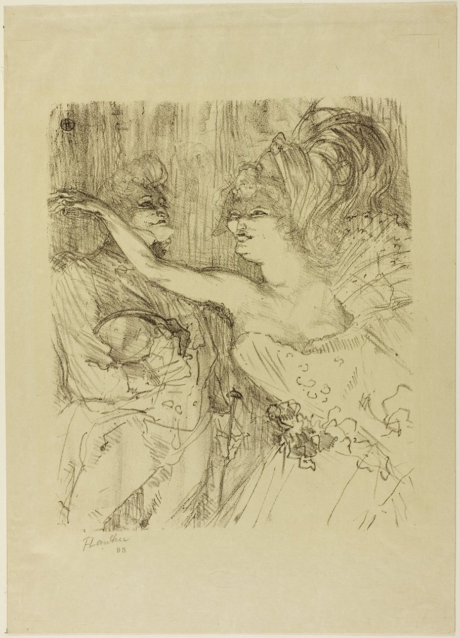 Guy and Mealy, v "Paris qui Marche" od Henri de Toulouse Lautrec