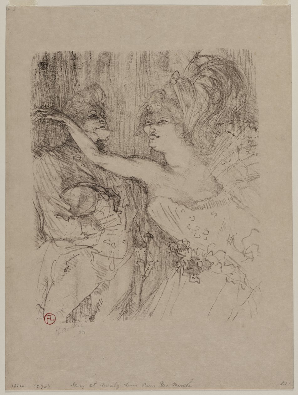Guy and Mealy, v "Paris qui Marche" od Henri de Toulouse Lautrec