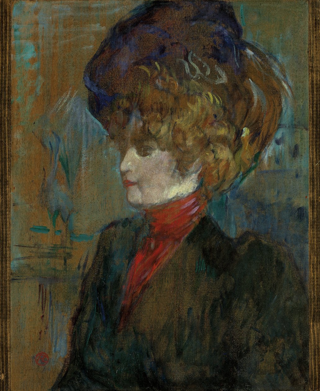Hlava anglické dámy; Hlava anglické dámy, 1898 od Henri de Toulouse Lautrec