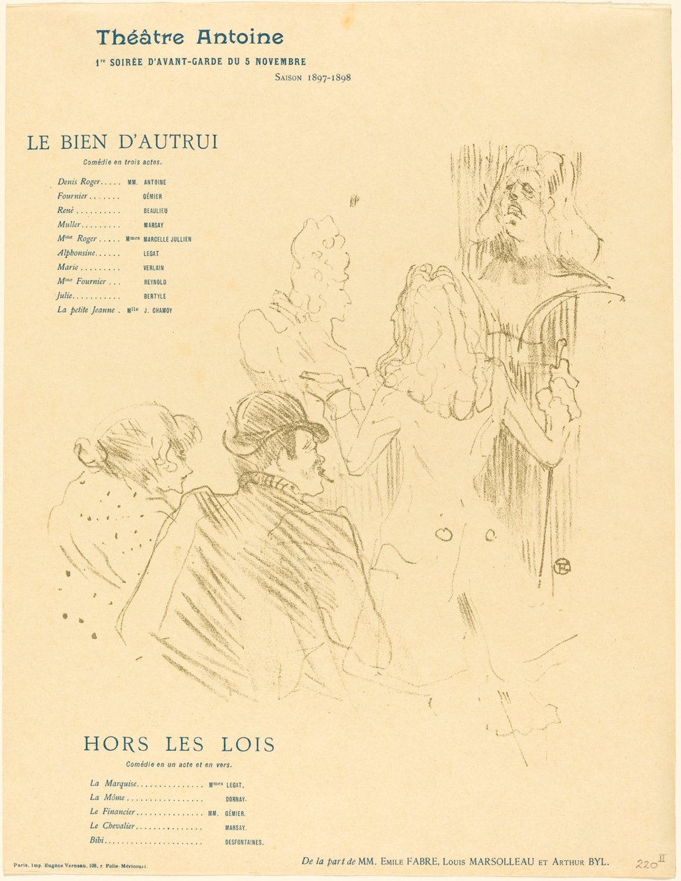 Pocta Molierovi od Henri de Toulouse Lautrec