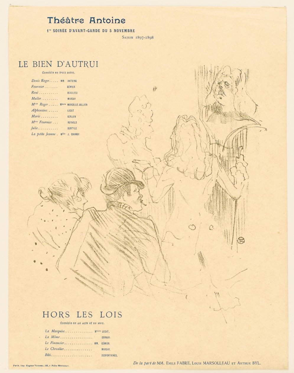 Pocta Molierovi od Henri de Toulouse Lautrec