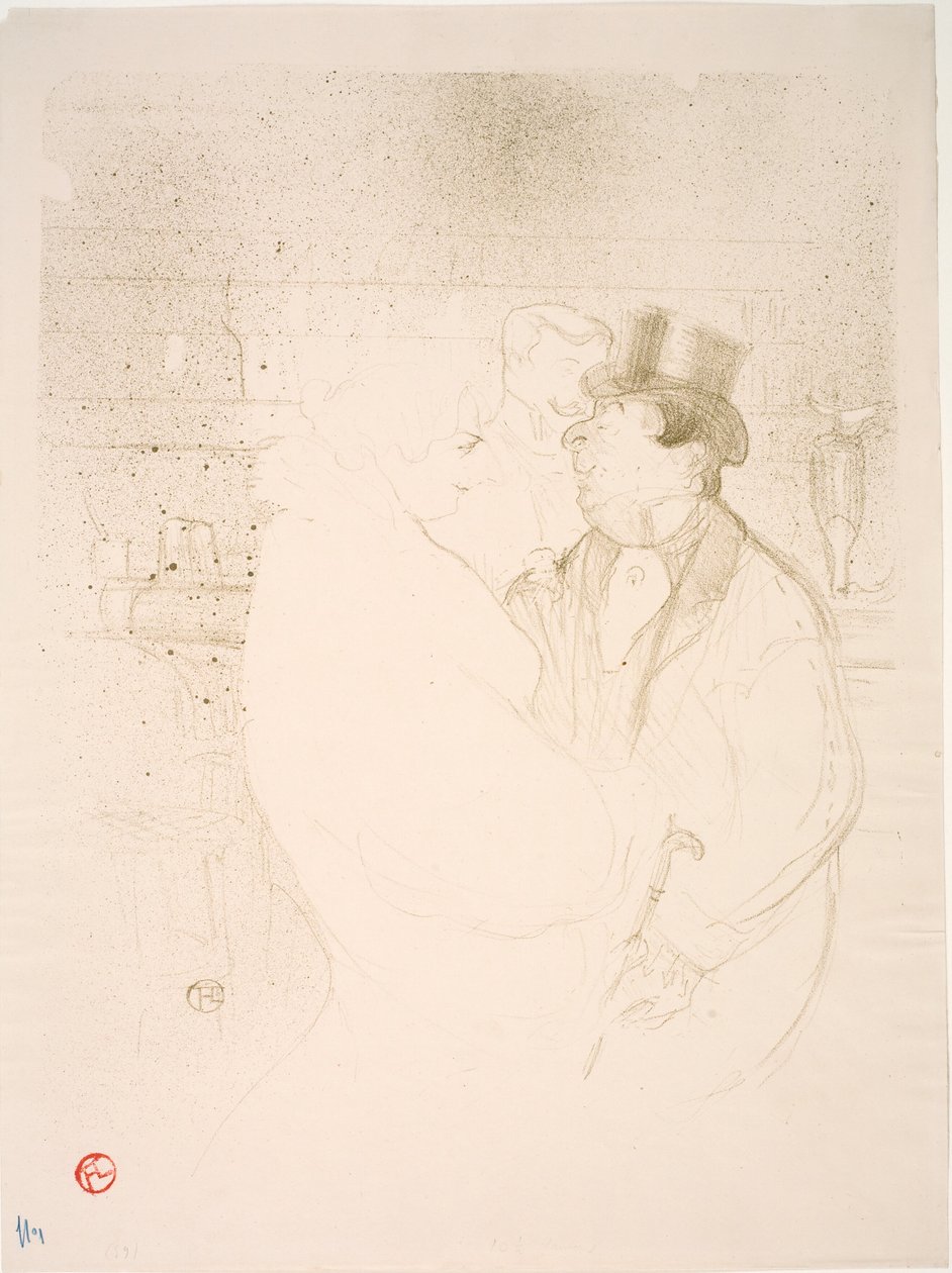 Ida Heath v Baru od Henri de Toulouse-Lautrec