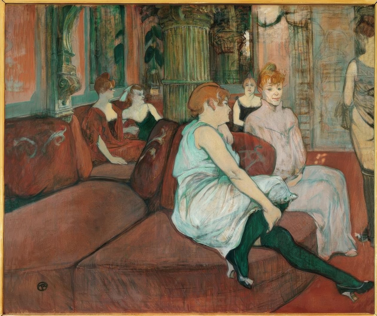 Im Salon der Rue des Moulins od Henri de Toulouse Lautrec