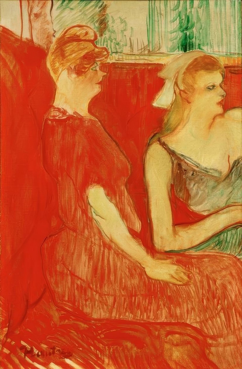 Im Salon der Rue des Moulins od Henri de Toulouse Lautrec