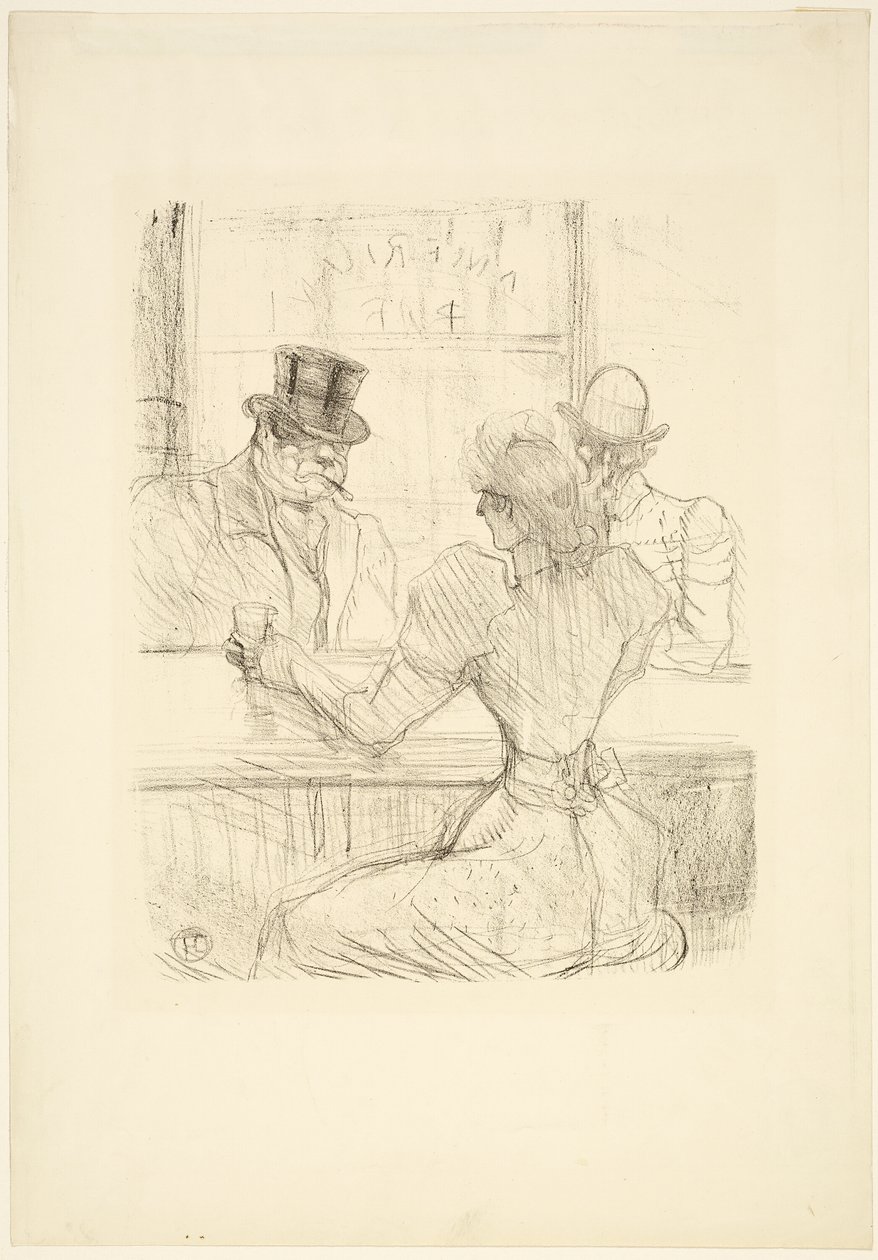 V baru Picton (americký bar), rue Scribe od Henri de Toulouse Lautrec