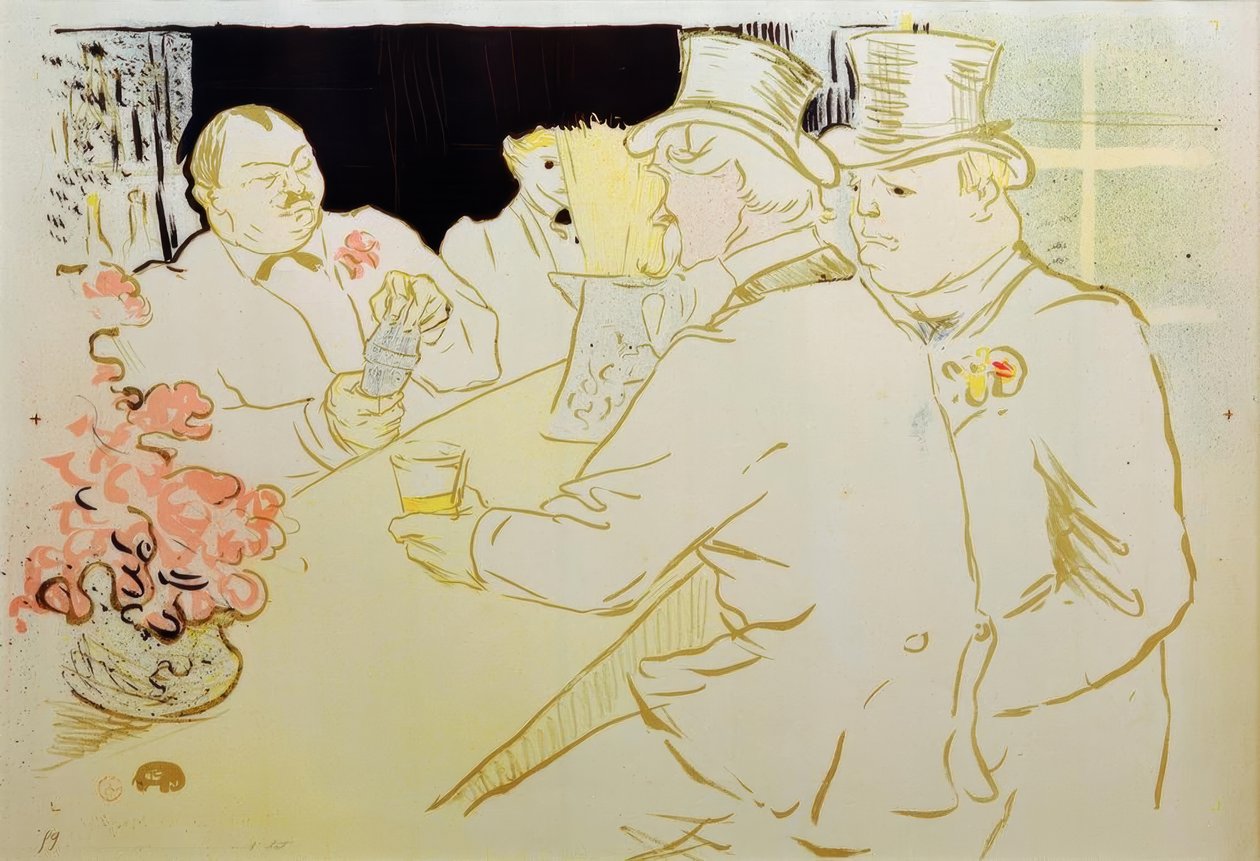 Irish American Bar, Rue Royale, The Chap Book od Henri de Toulouse Lautrec