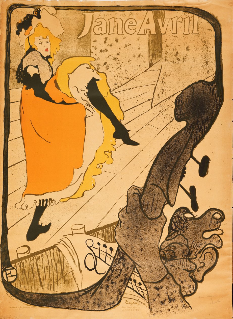Jane Avril, 1893 od Henri de Toulouse Lautrec