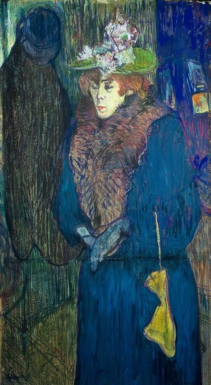 Jane Avril vstupuje do Moulin-Rouge od Henri de Toulouse Lautrec