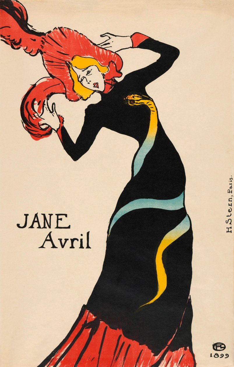 Plakát Jane Avril od Henriho de Toulouse-Lautrec od Henri de Toulouse Lautrec