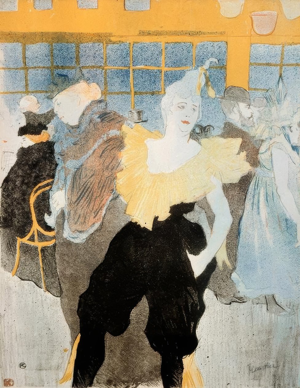 Clowness v Moulin Rouge od Henri de Toulouse Lautrec