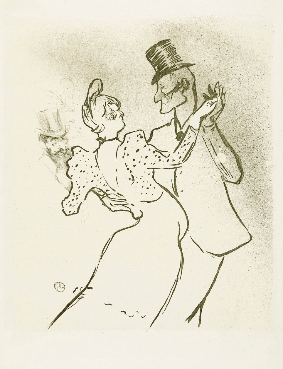 La Goulue a Valentin la Desossee. Plakát Toulouse-Lautrec. od Henri de Toulouse Lautrec