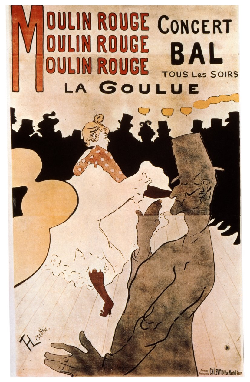 La Goulue v Moulin Rouge, 1892. od Henri de Toulouse Lautrec