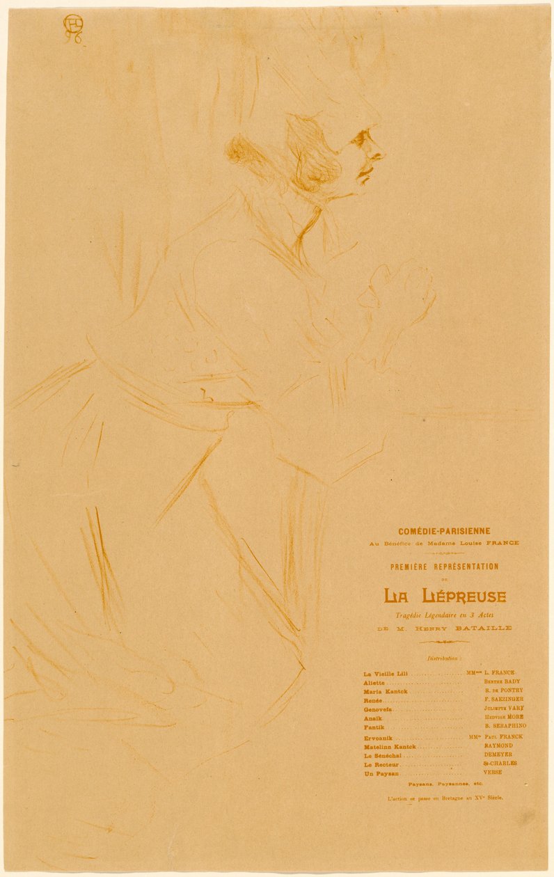 Malomocný, 1896. od Henri de Toulouse Lautrec
