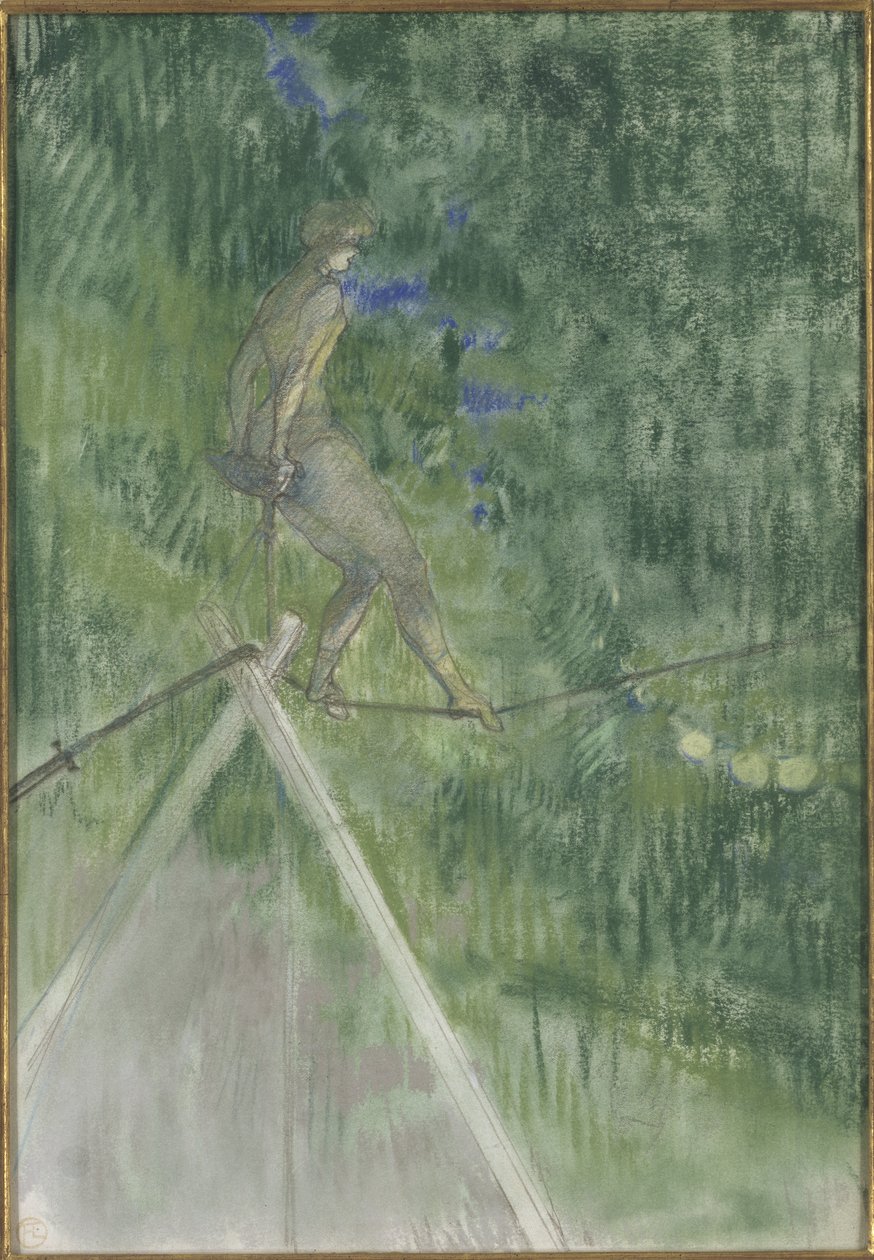 Provazový tanečník (provazochodec) - Provazový tanečník od Toulouse Lautreca, Henriho, de (1864-1901). Pastel na papíře. Rozměr: 47 x 32 cm. Národní muzeum Stockholm od Henri de Toulouse Lautrec