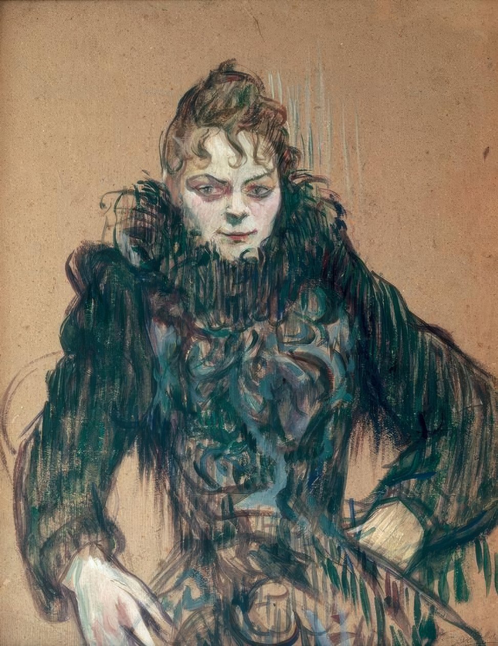 Žena s černým boa od Henri de Toulouse Lautrec