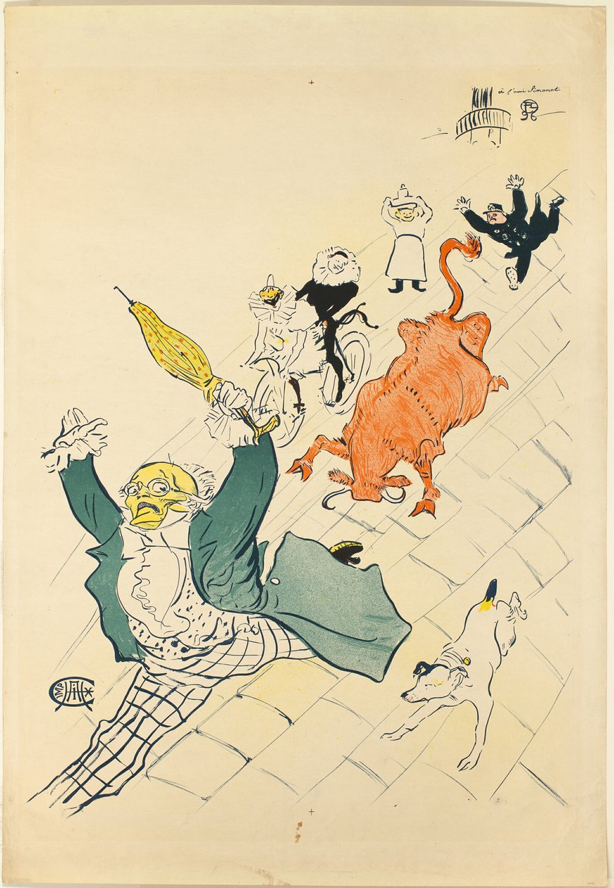 Rozzlobená kráva od Henri de Toulouse Lautrec