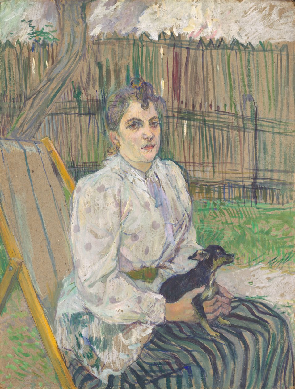 Dáma se psem od Henri de Toulouse Lautrec