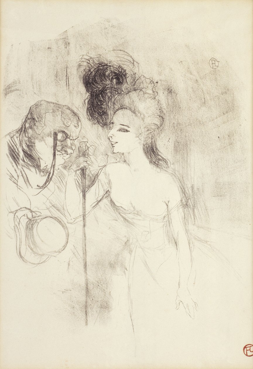 Odchod z divadla, 1896 od Henri de Toulouse Lautrec