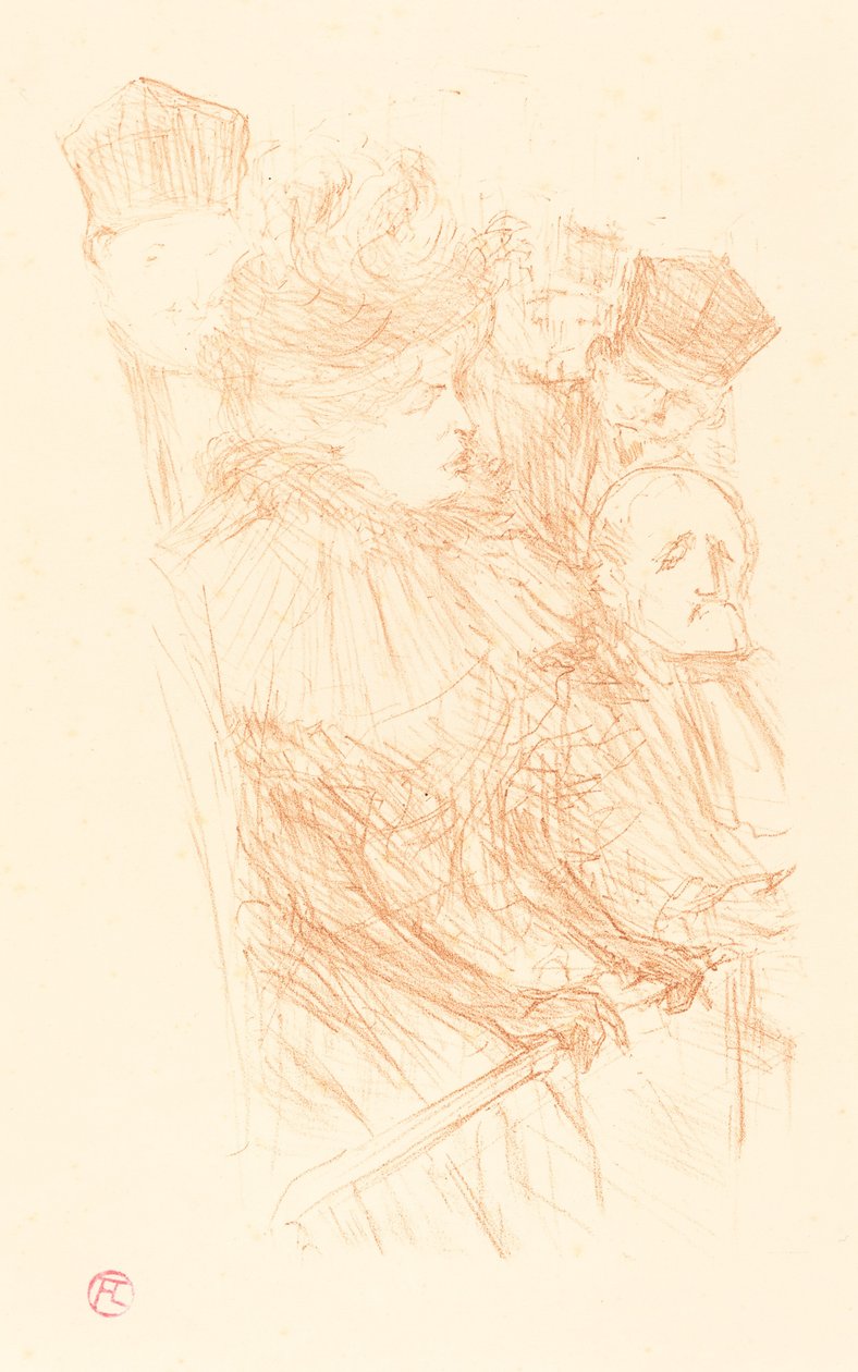 Lebaudy Trial - Svědectví Mlle. Marsy od Henri de Toulouse Lautrec
