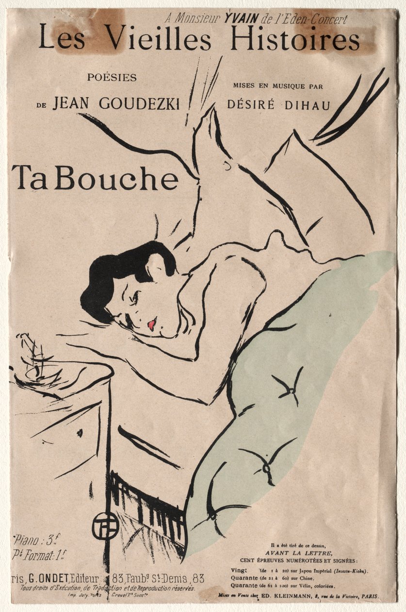Staré příběhy: Vaše ústa od Henri de Toulouse Lautrec