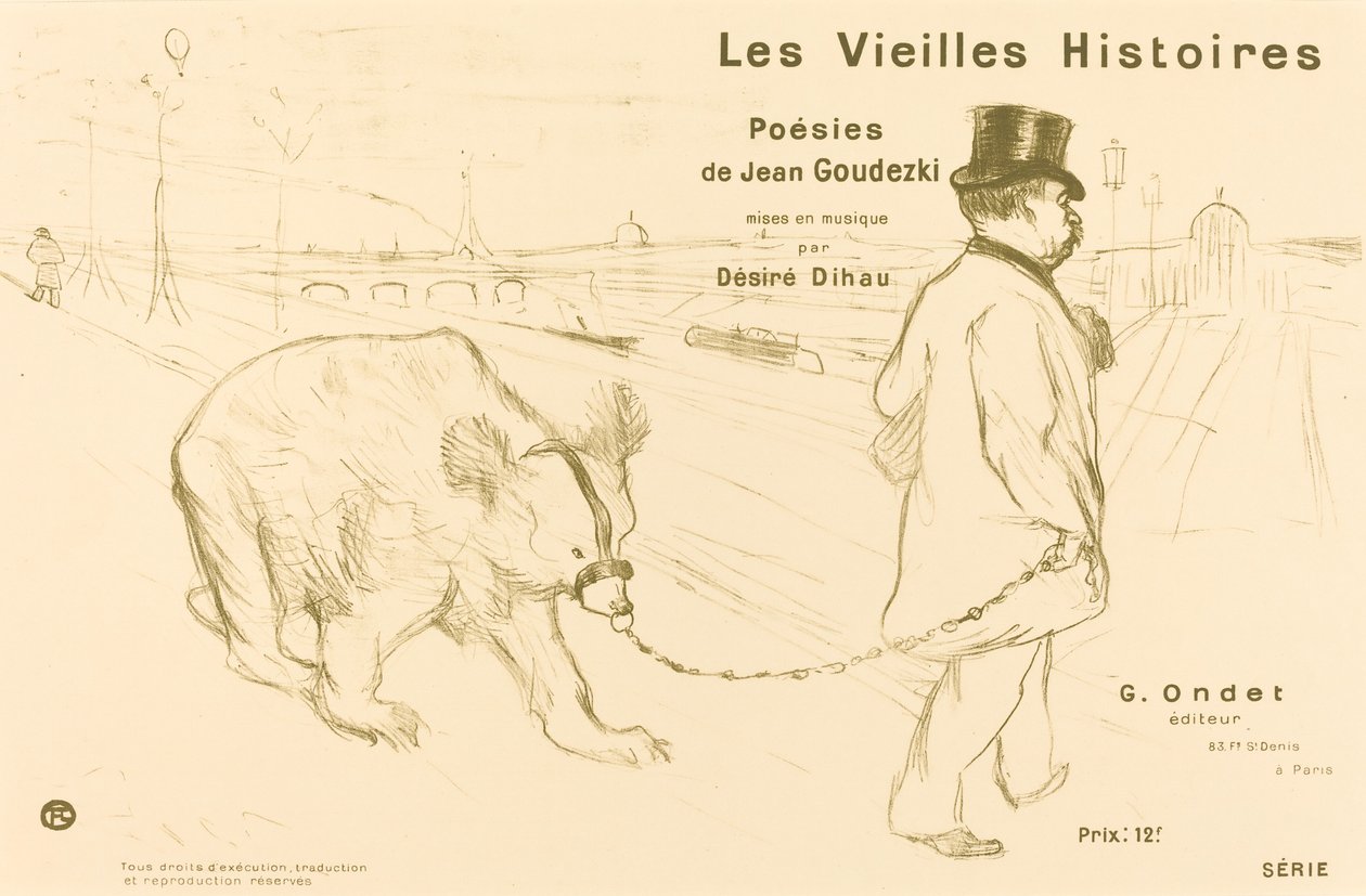Frontispis obálky Old Stories, 1893. od Henri de Toulouse Lautrec