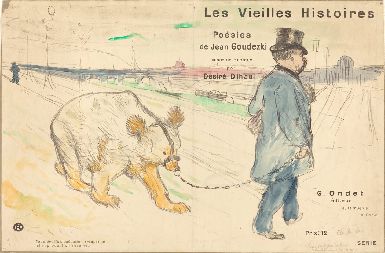 Frontispis obálky Old Stories, 1893. od Henri de Toulouse Lautrec