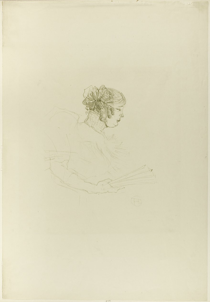 Luce Myrès, v profilu od Henri de Toulouse Lautrec