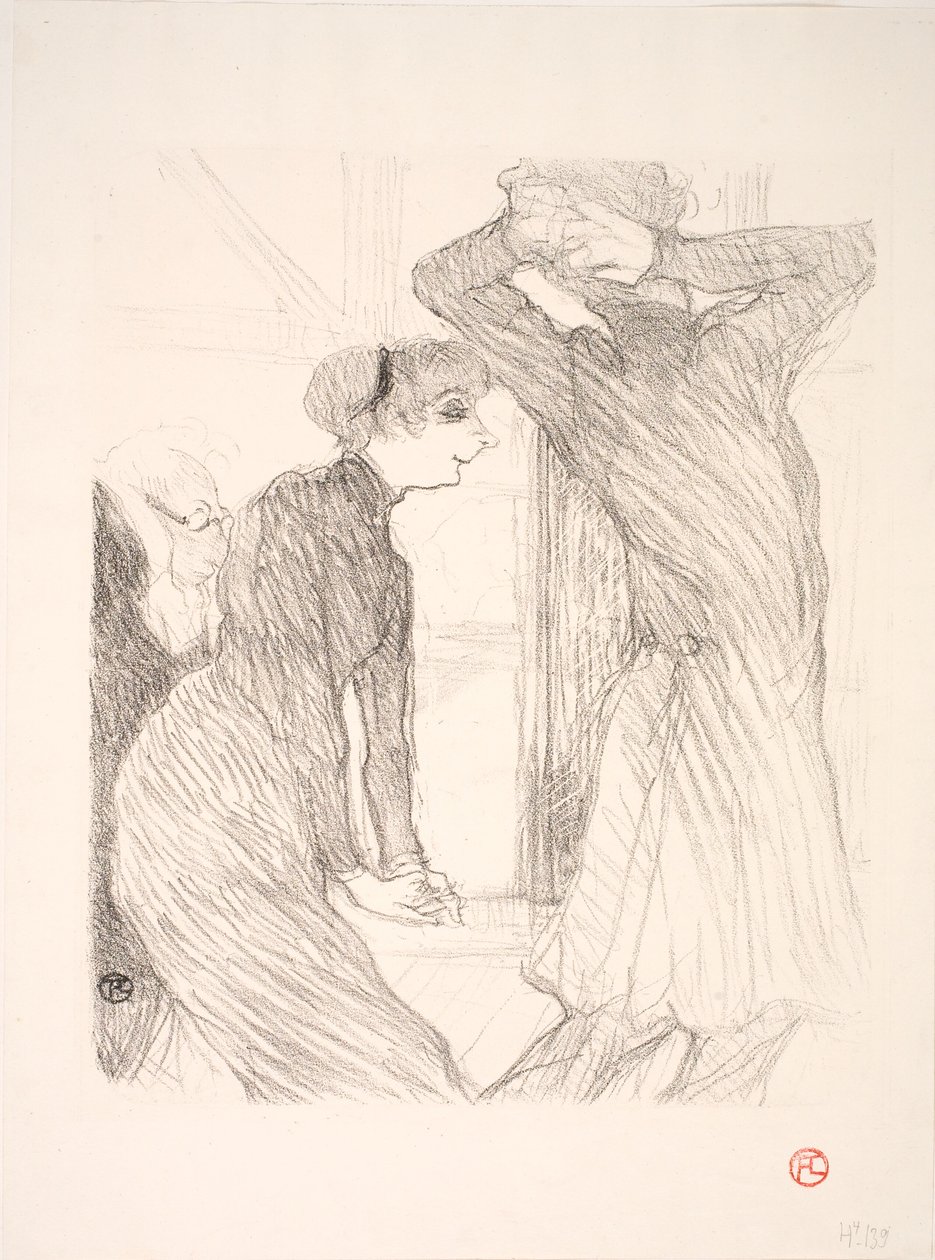 Lugné Poë a Berthe Bady in Beyond Human Forces od Henri de Toulouse Lautrec