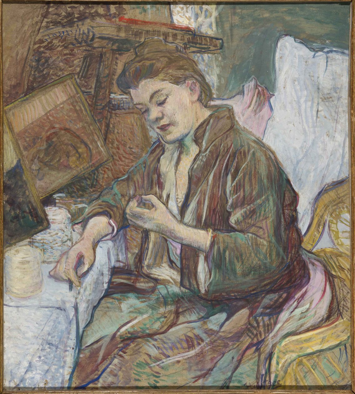 Madame Favre na toaletě, 1891 od Henri de Toulouse Lautrec