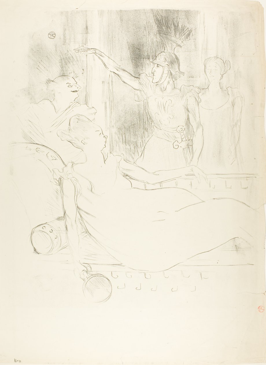 Madame Simon-Girard, Brewer and Guy v La belle Hélène od Henri de Toulouse Lautrec