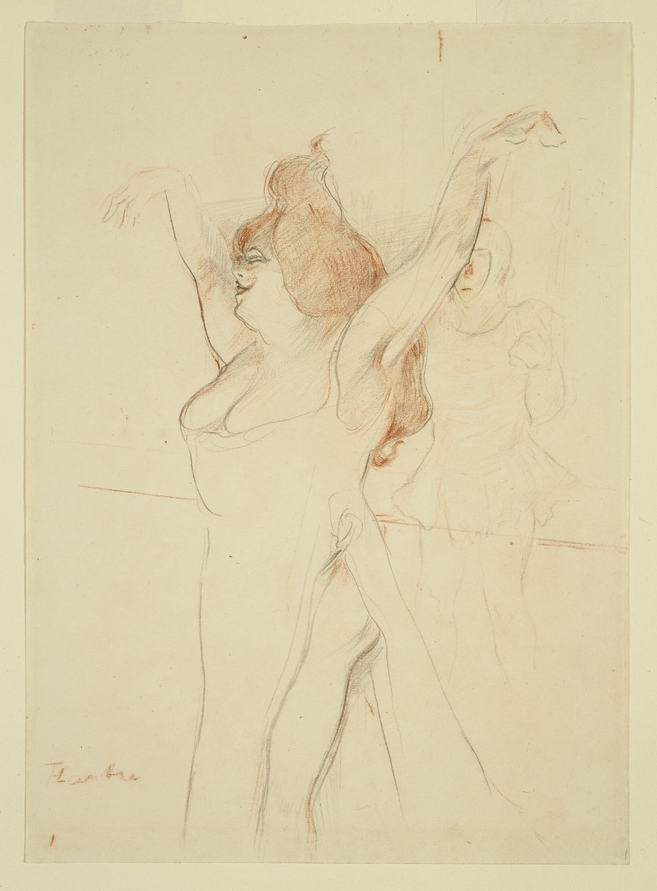 Mademoiselle Cocyle jako Helena Trojská v La Belle Helene od Henri de Toulouse Lautrec