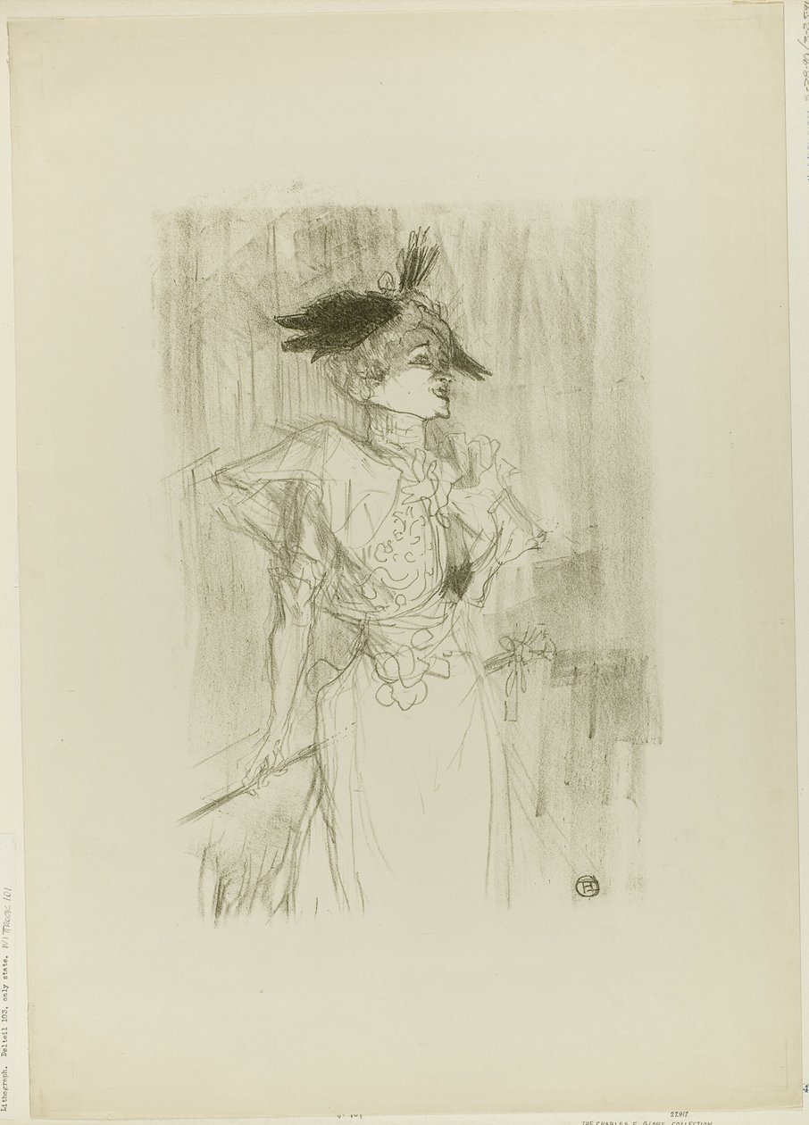 Mademoiselle Marcelle Lender, stojící od Henri de Toulouse Lautrec