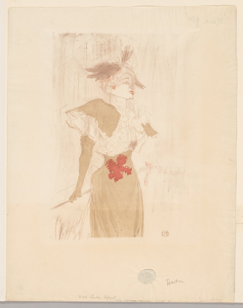 Mademoiselle Marcelle Lender, stojící od Henri de Toulouse Lautrec