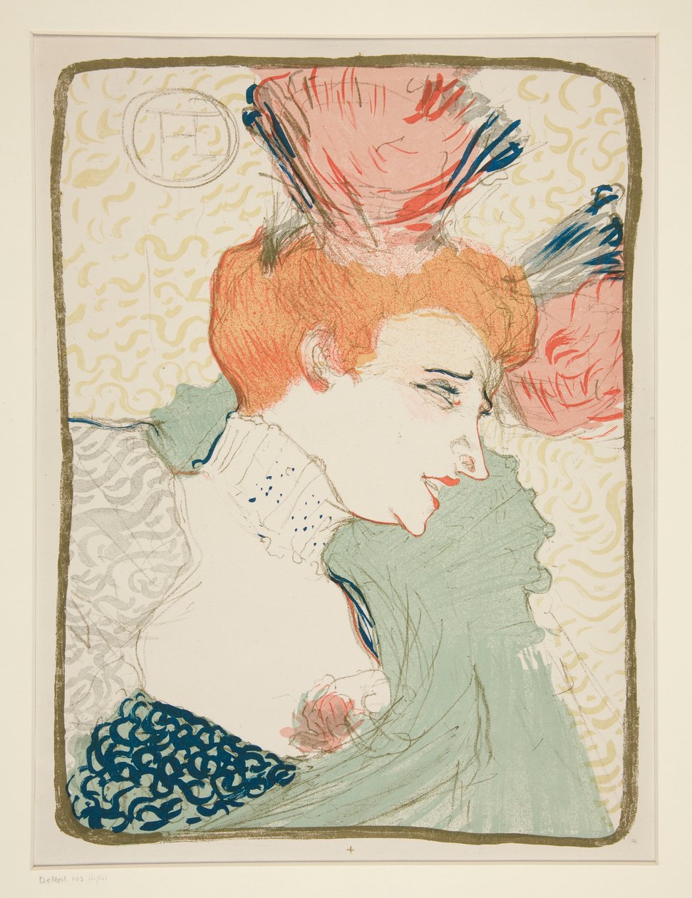 Slečna Marcelle Lender, busta (Portrét Busta slečny Marcelle Lender) od Henri de Toulouse Lautrec