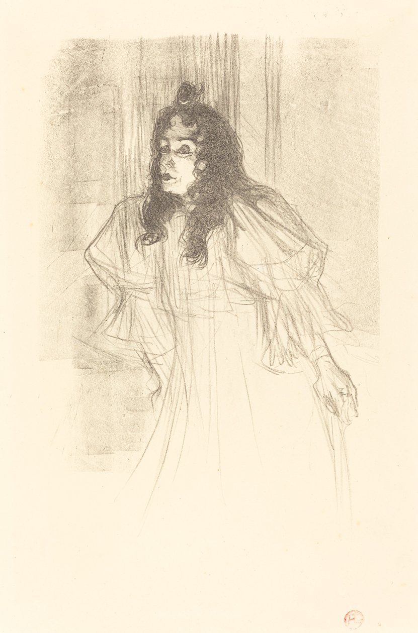 Holohlavá slečna May Belfortová (slečna May Belfortová v cheveux) od Henri de Toulouse Lautrec