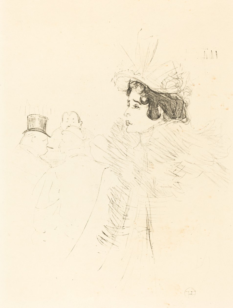 Slečna May Belfort v irském a americkém baru, rue Royale Miss Belfort Belfort au Irish..., 1895. od Henri de Toulouse Lautrec