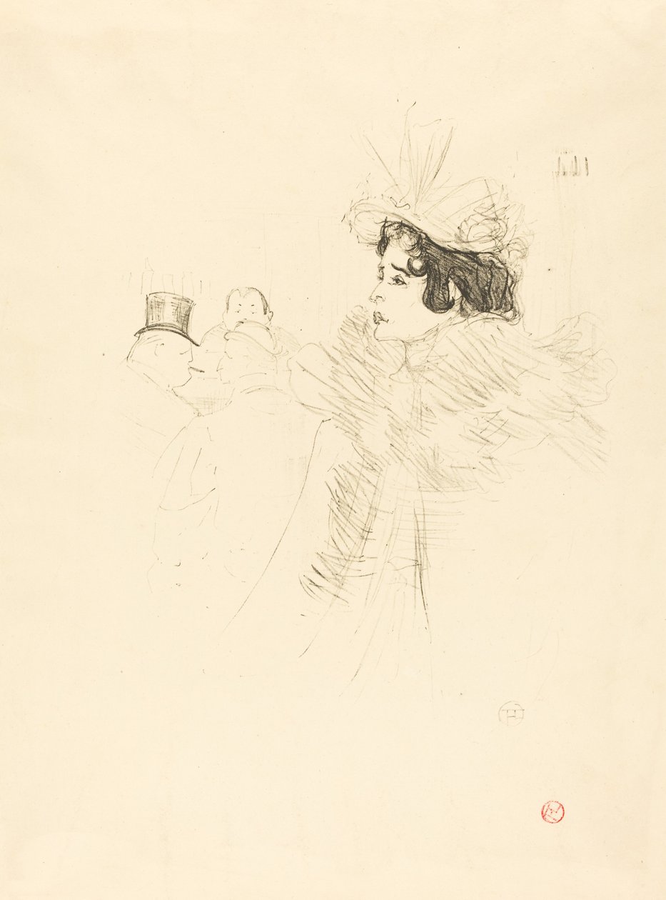 Slečna May Belfort v irském a americkém baru, rue Royale Miss Belfort Belfort au Irish..., 1895. od Henri de Toulouse Lautrec