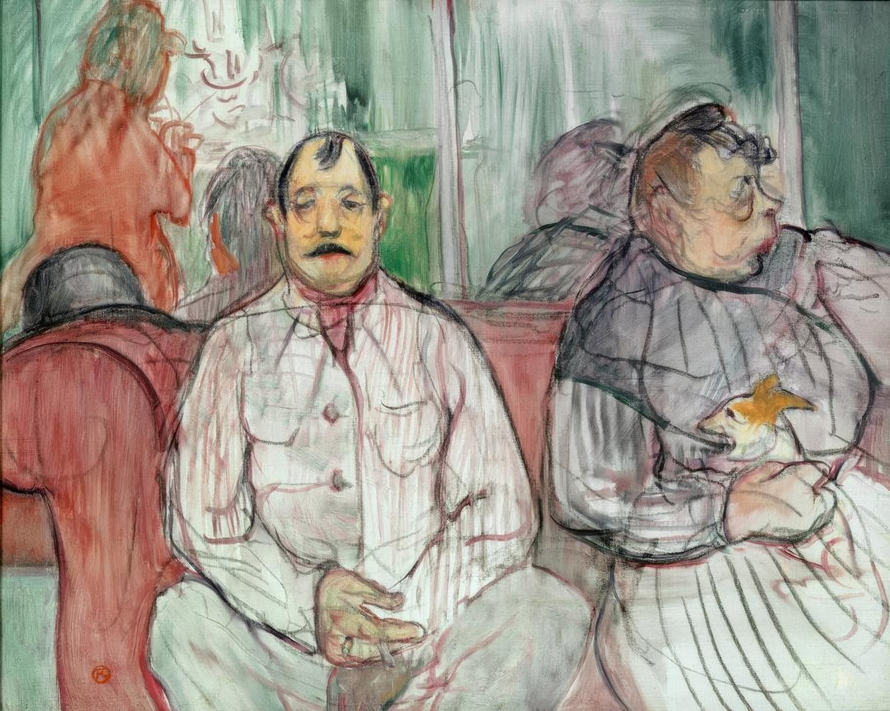 Pan, paní a pes od Henri de Toulouse Lautrec