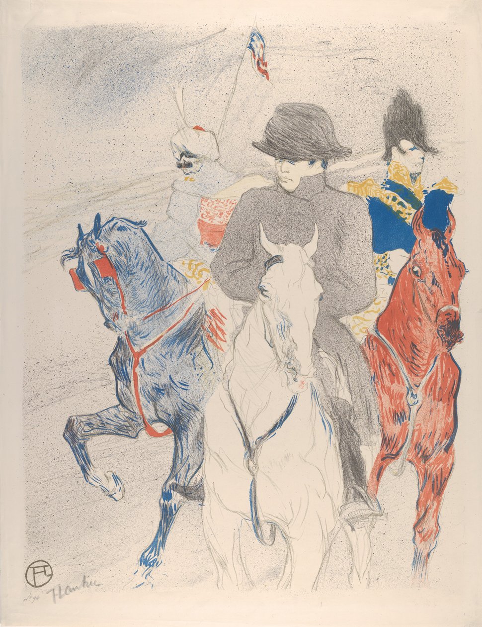 Napoleon, 1895 (pastel, štětec a stříkaná litografie na tkaném papíře) od Henri de Toulouse Lautrec